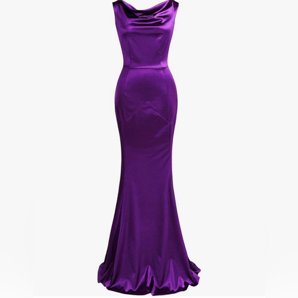Satin Purple Gown